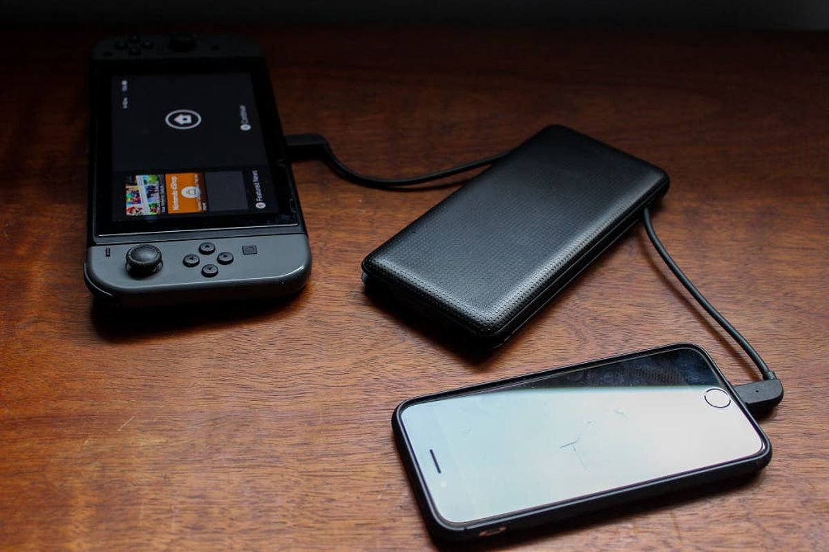 Portable power bank in use with devices